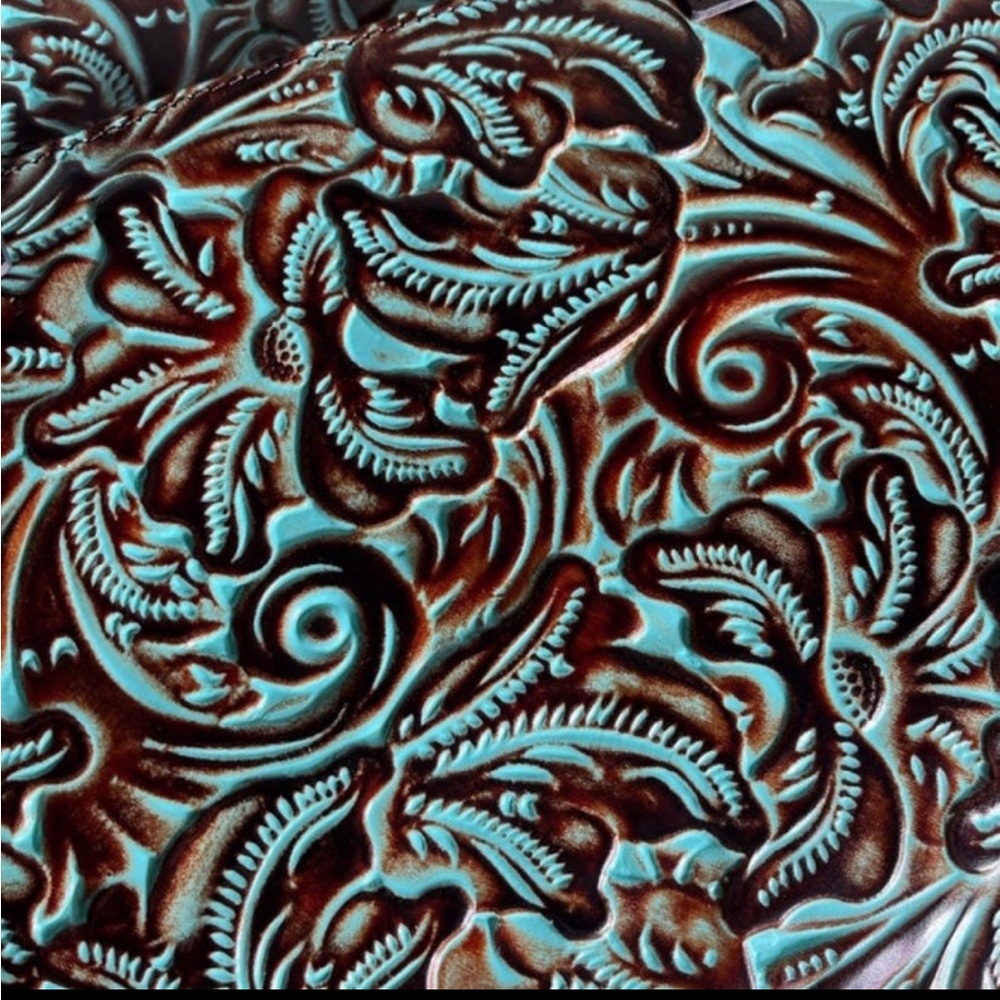 Patricia Nash Tooled Turquoise Tote